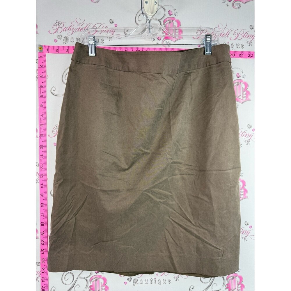 le chateau skirt pencil khaki brown Olive Brown Pencil Skirt
